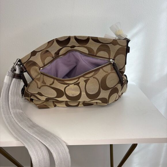 Coach- Brown & Tan 24cm Signature Duffle Purse - Picture 5 of 5